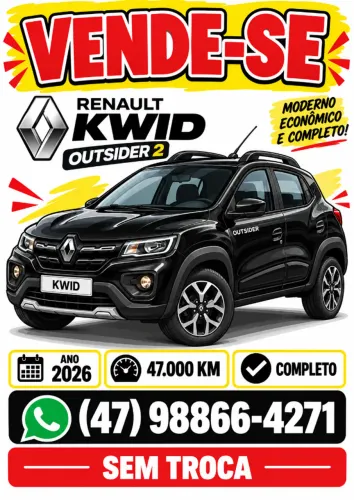 Renault Kwid Outsider 1.0 Flex 12V 5P Mec. 2026