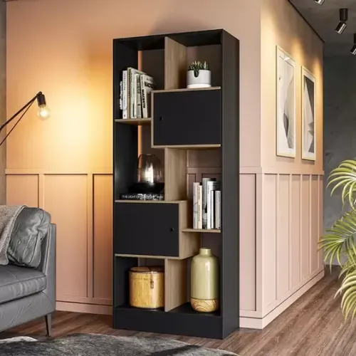 Estante Livreiro 3950 Com Nichos E 02 Portas - Entrega e montagem grátis pra Fortaleza