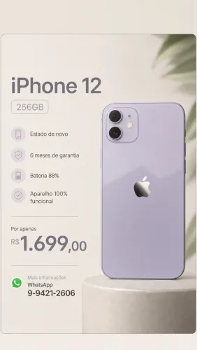 iPhone 12 256GB 5G Promoção!