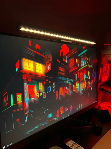 Monitor LG 144hz 24pol. + Braço Articulado + LightBar