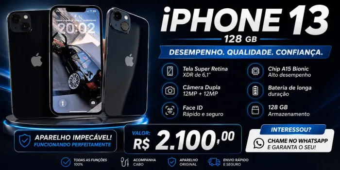iPhone 13 128 giga saudade da bateria 86%
