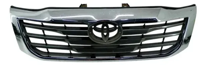 Grade Frontal Para-choque Toyota Hilux 2012 A 2015 Prata Brilhante