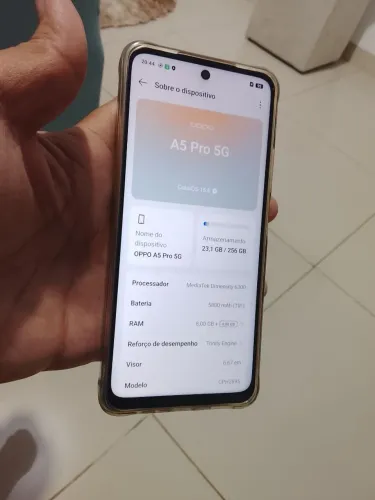 Celular OPPO A5 PRO 5G 16Ram praticamente zero 256G 