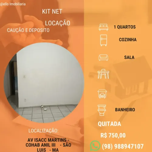 kit net para alugar na cohab