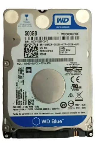 HD de notebook Western Digital 500gb