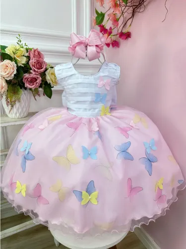 Vestido infantil Jardim encantado