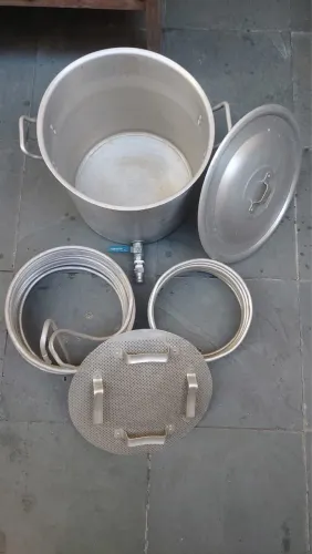 Panela 32 litros com: 2 Chillers (14 metros + 6 metros) + Fundo Falso