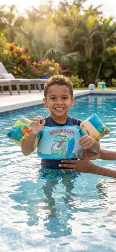 Boia Infantil Colete com Braçadeira (Não Fura!) - Segurança e Diversão