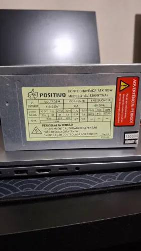 FONTE POSITIVO ATX 180W<br>Então: