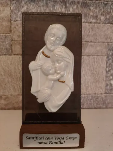 Escultura Sagrada família linda peça para decorar