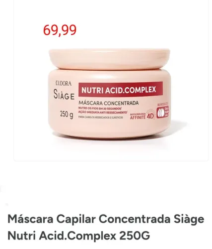 Máscara capilar nutri acid.complex