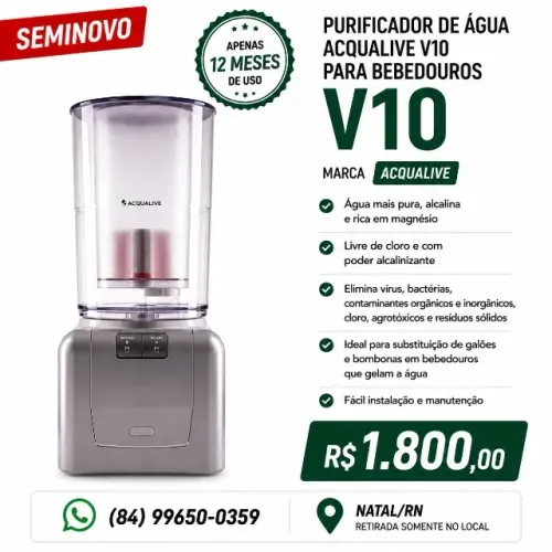 Purificador de Água Acqualive V10 para Bebedouros - Seminovo