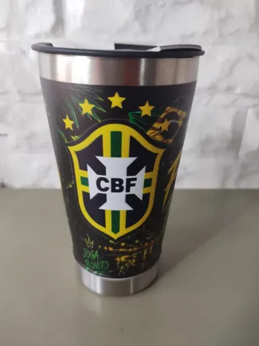 COPO BRASIL 473ML QUALIDADE E PAIXÃO NACIONAL