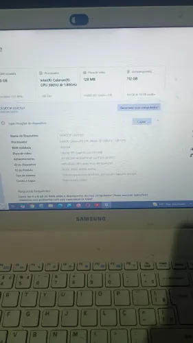 Notebook Samsung Branco - SSD + Windows 10 - Ótimo para estudos e trabalho