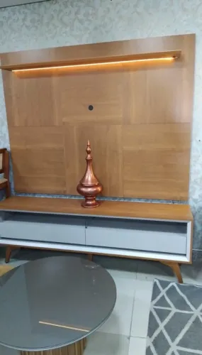 Rack + Painel + Cristaleira Mavaular