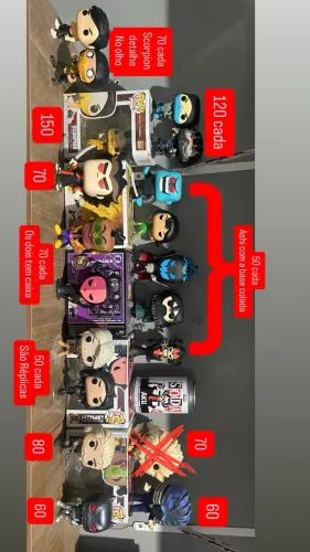 Funkos variados PREÇOS NA IMAGEM