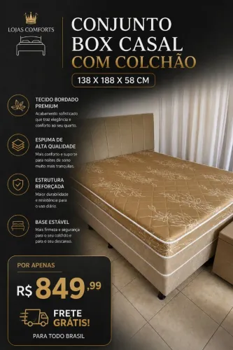Base + Colchão casal D33 ( Frete grátis )