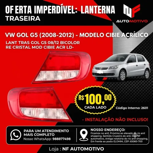 Lanternas carros promoção
