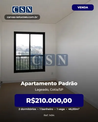 1494 - apartamento - Lageado - Cotia/SP