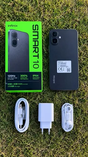 Infinix Smart 10 256GB Completo com Caixa + acessórios ?
