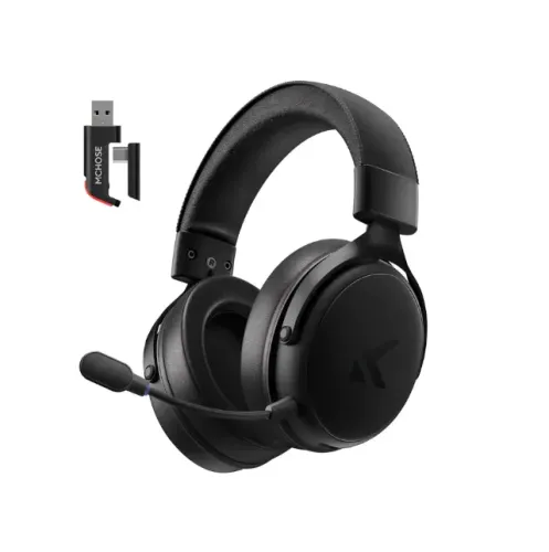 Headset Gamer Sem Fio MCHOSE V9 Pro 7.1 - NOVO (Bateria 250h/Latência Zero) Preto e Branco