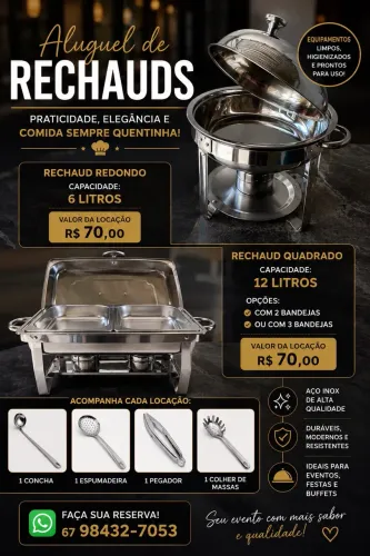 Aluguel de Rechauds
