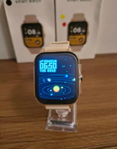 Smartwatch feminino dourado