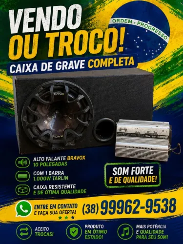 Vendo ou troco caixa de grave completa