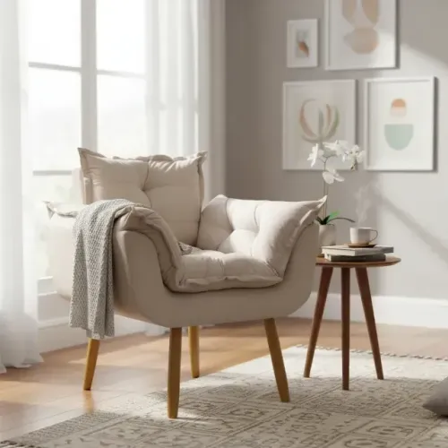 Poltrona Decorativa para Ambiente Sofisticado