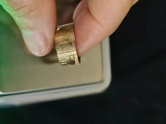 Anel escrava antigo em ouro 18k