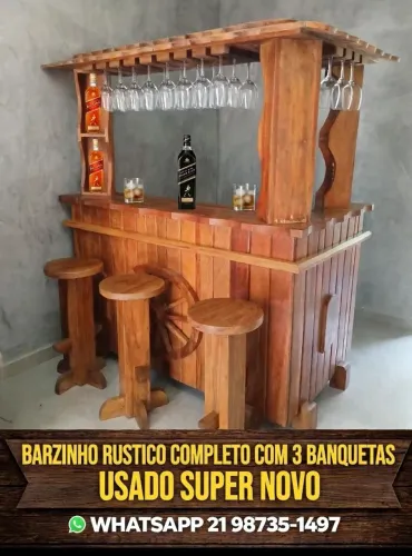 VENDO BAR DE CANTO EM MADEIRA MACIÇA