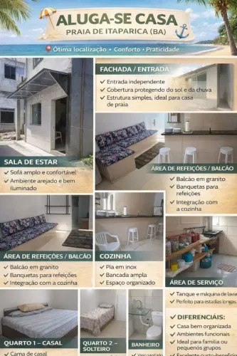Aluga-se casa na ilha de Itaparica