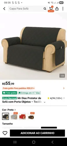 Capa de sofá 3 lugares