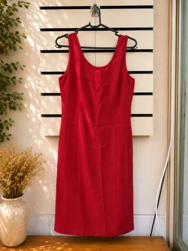 Vestido Feminino Vermelho Clássico - Semi Novo - Tam. G