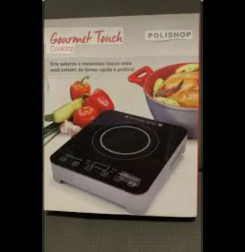 Cooktop de Indução Polishop Gourmet Touch 1 Boca - Portátil (Lindo e Rápido)
