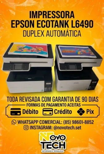 Disponível impressora Epson L6490 multifuncional ecotank ideal para gráfica e mimos