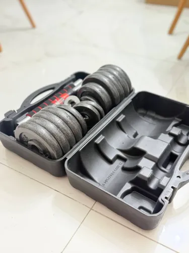 Maleta De Halteres Barra Anilhas Dumbbell Kit Completo 30kg