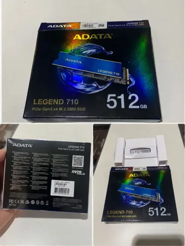 SSD NVMe M.2 512Gb 710 Adata, excelente estado, notebook armazenamento rápido 