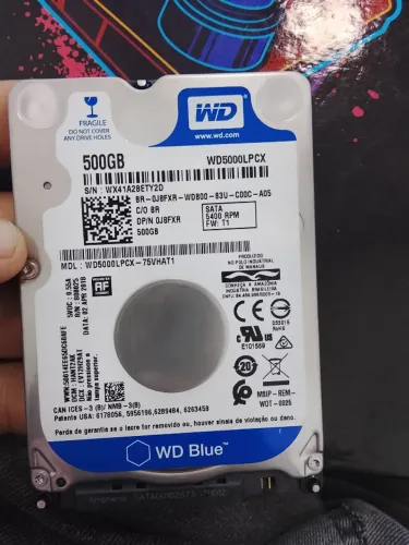 HD Notebook WD Blue 500GB SATA 2,5" WD5000LPCX
