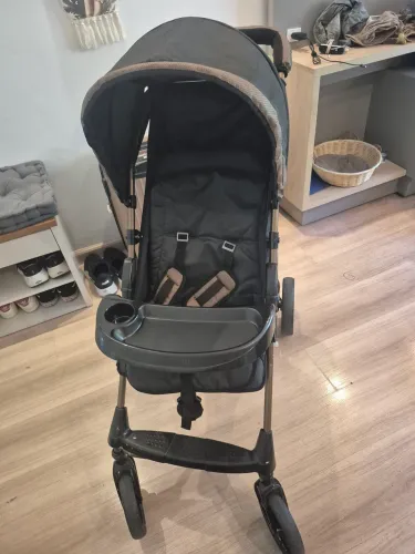 Kit carrinho de bebê + bebê conforto galzerano