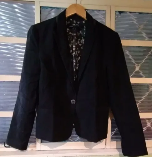 blazer preto aveludado feminino zara basic
