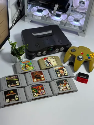 N64 C/ EXPANSION PACK + JOGOS ORIGINAIS!!!