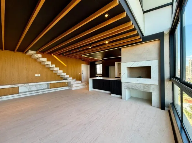 Apartamento duplex com 2 suítes, semi mobiliado no Centro de Cascavel/PR.