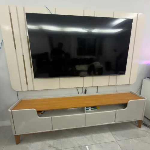 Rack com Painel para TV - 2,10m - Estante para Sala com Prateleiras