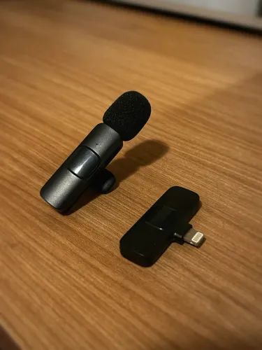 Microfone Lapela + Receptor para Iphone (Lightning)