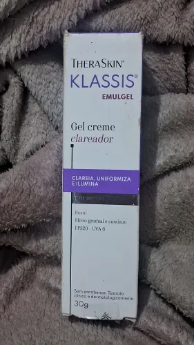 klassis emulgel gel creme clareador