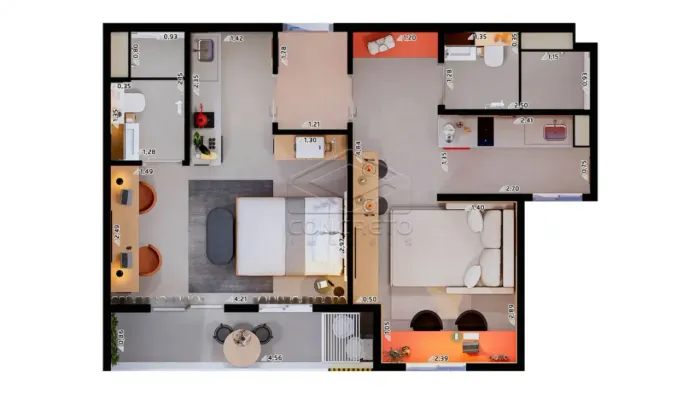 Excelente apartamento no residencial NEXT, ao lado do BAURU SHOPPING!