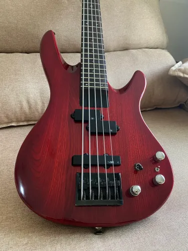 Baixo Samick Artist Series 5 Cordas Ativo - Vermelho Translúcido