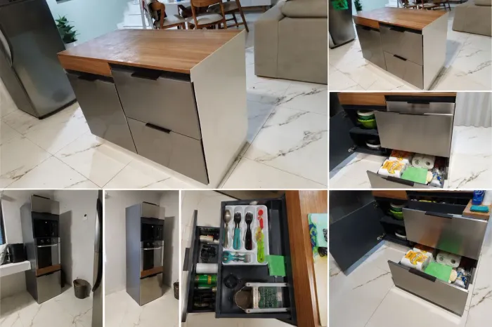 Torre Quente + Bancada de Cozinha em Aço Inox ( usada )