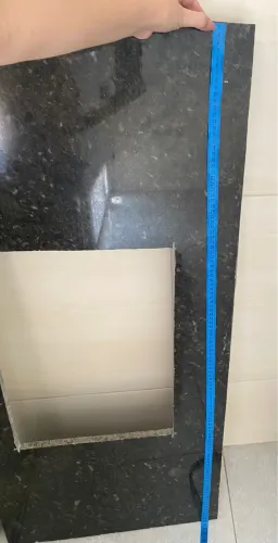 Bancada de Granito PRETO para Cooktop - Seminova - Ótimo Estado